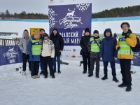 Волонтеры колледжа -  помощники 49-го лыжного марафона  